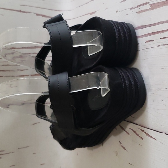 Call it Spring black foam open toe woman  platforms sandals size 7 - Picture 4 of 8